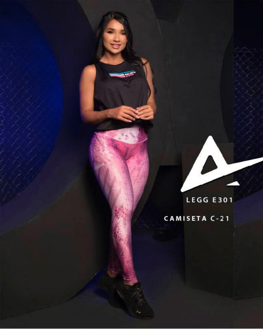 Leggins Rosado con diseño