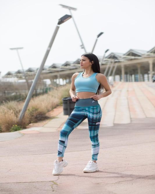 Leggins Turkesa con diseño