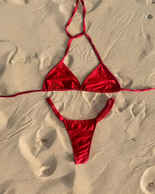 Bikini Strap con Regulador Rojo