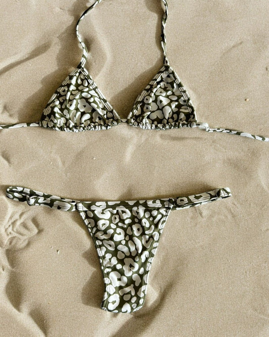 Bikini Strap con Regulador - Verde pantano