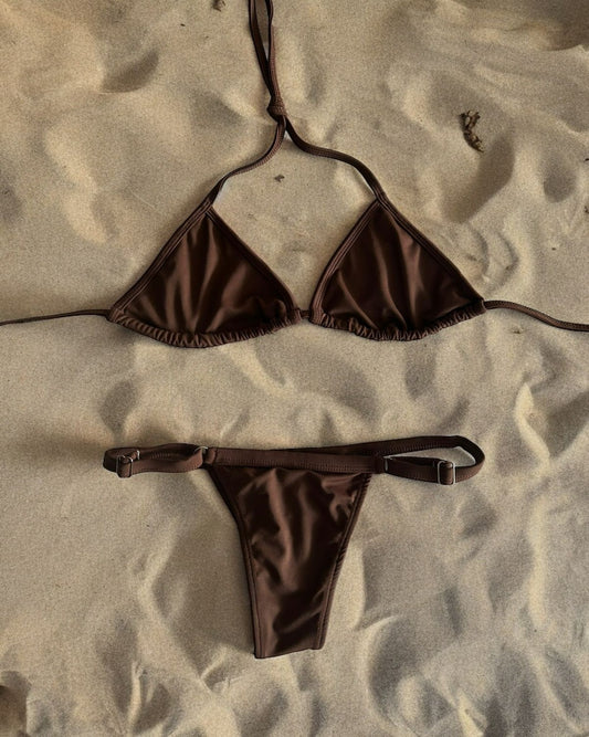 Bikini Strap con Regulador - Café Moro