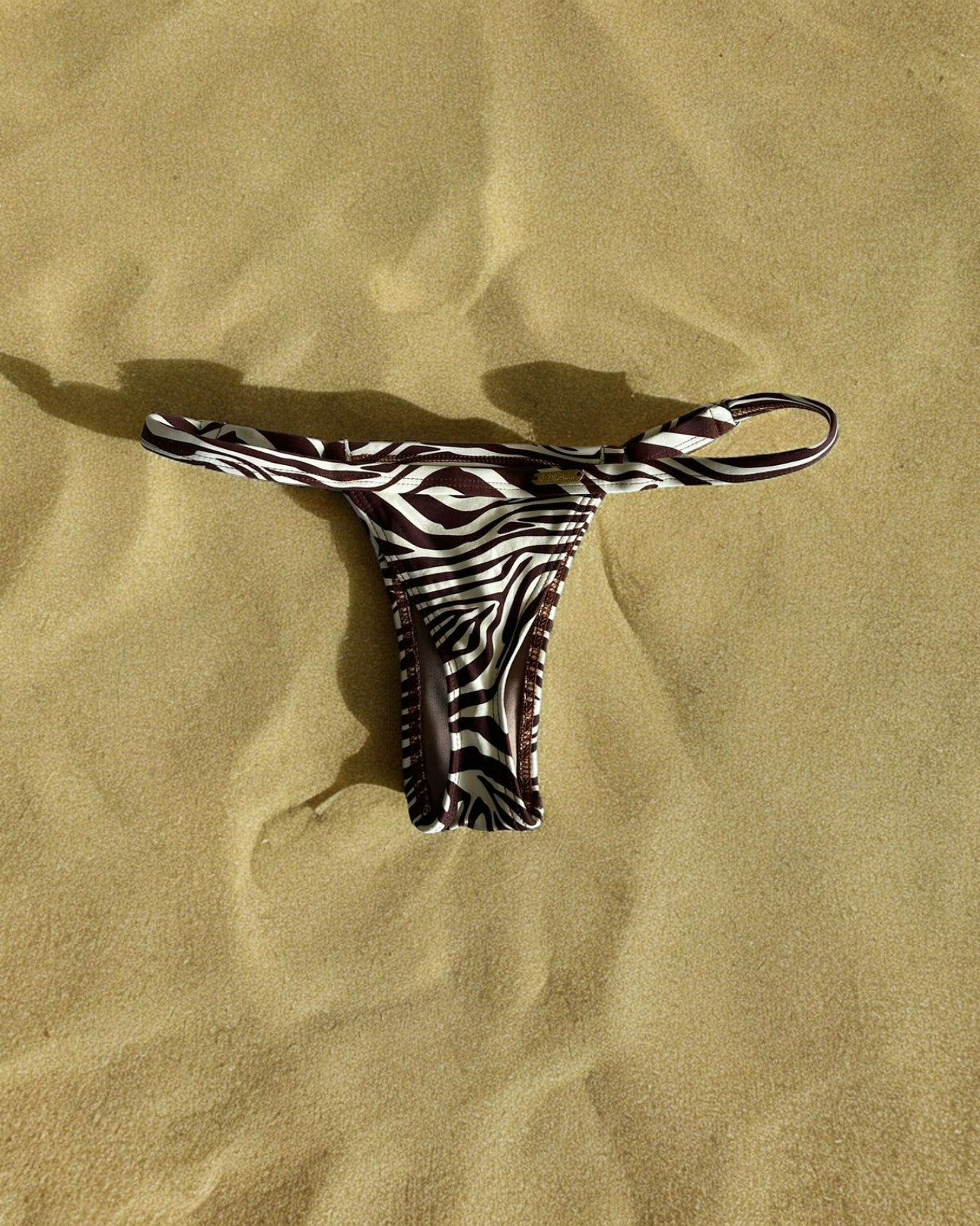 Bikini Strap con Regulador - Cebra blanco con negro