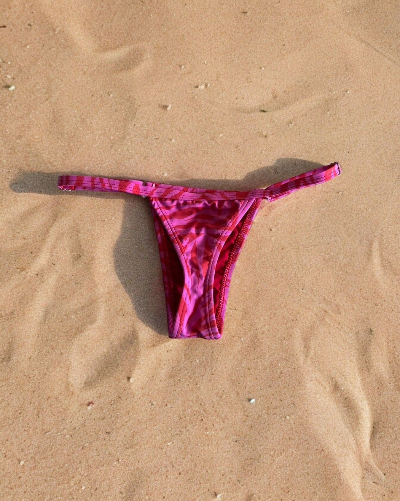 Bikini Strap con Regulador - Cebra Rosado