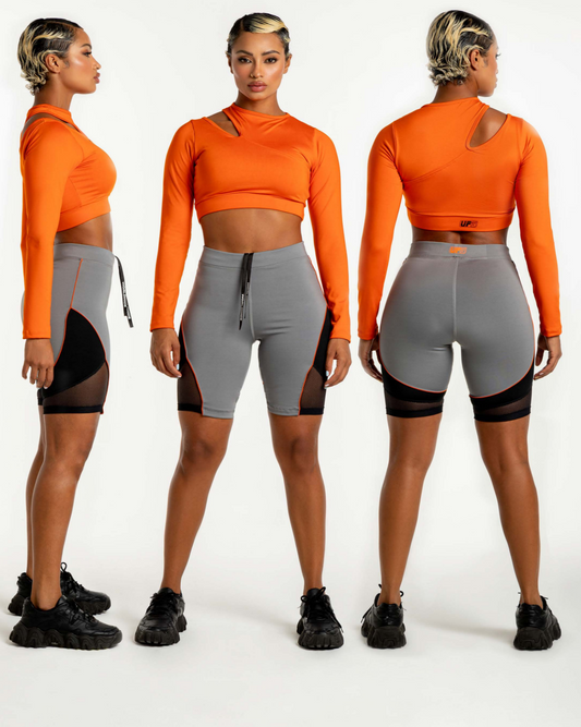 Top Naranja Manga Larga